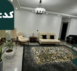 سالن پذیرایی آینه کاری شده و نورپردازی لایت آپارتمان در پل سفید