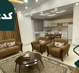 اتاق پذیرایی با مبلمان، فرش، ایفون تصویری و شوفاژ آپارتمان در بابل 5912646424