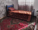 تخت خواب یک نفره در اتاق خواب فرش شده آپارتمان در بابلسر 456415